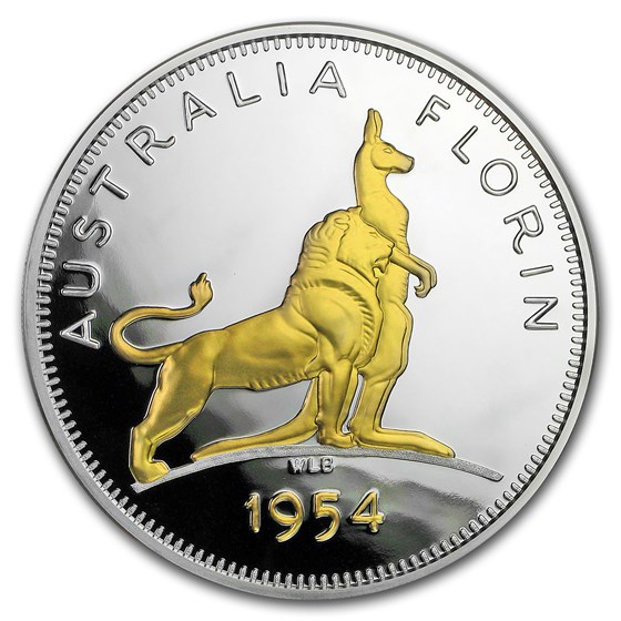 2019 Niue 5 oz Silver 65th Anniv. Royal Visit Florin Proof 2019 Niue 5 oz Silver 65th Anniv. Royal Visit Florin Proof